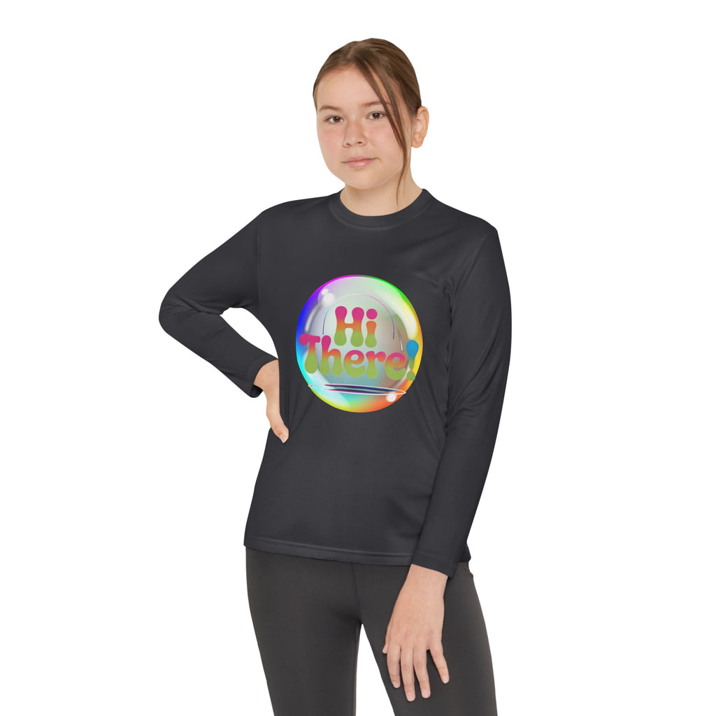 Colorful Youth Long Sleeve Tee, Fun Kids Tee, Rainbow Graphic Shirt, Casual Long Sleeve Top, Playful Apparel for Kids