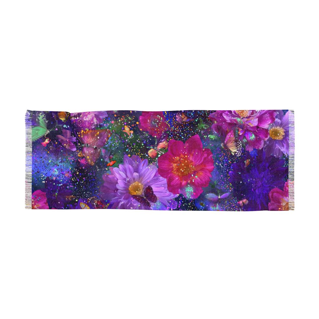 Vibrant Floral Light Scarf, Boho Chic Accessory, Colorful Spring Wrap, Fashionable Gift, Summer Festival Scarf, Unique Lightweight Shawl