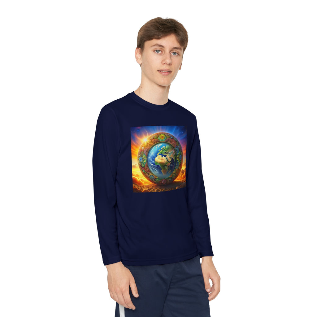 T-Shirt - Youth Earth-Inspired Long Sleeve Shirt Printify