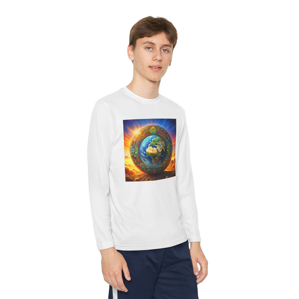 T-Shirt - Youth Earth-Inspired Long Sleeve Shirt Printify