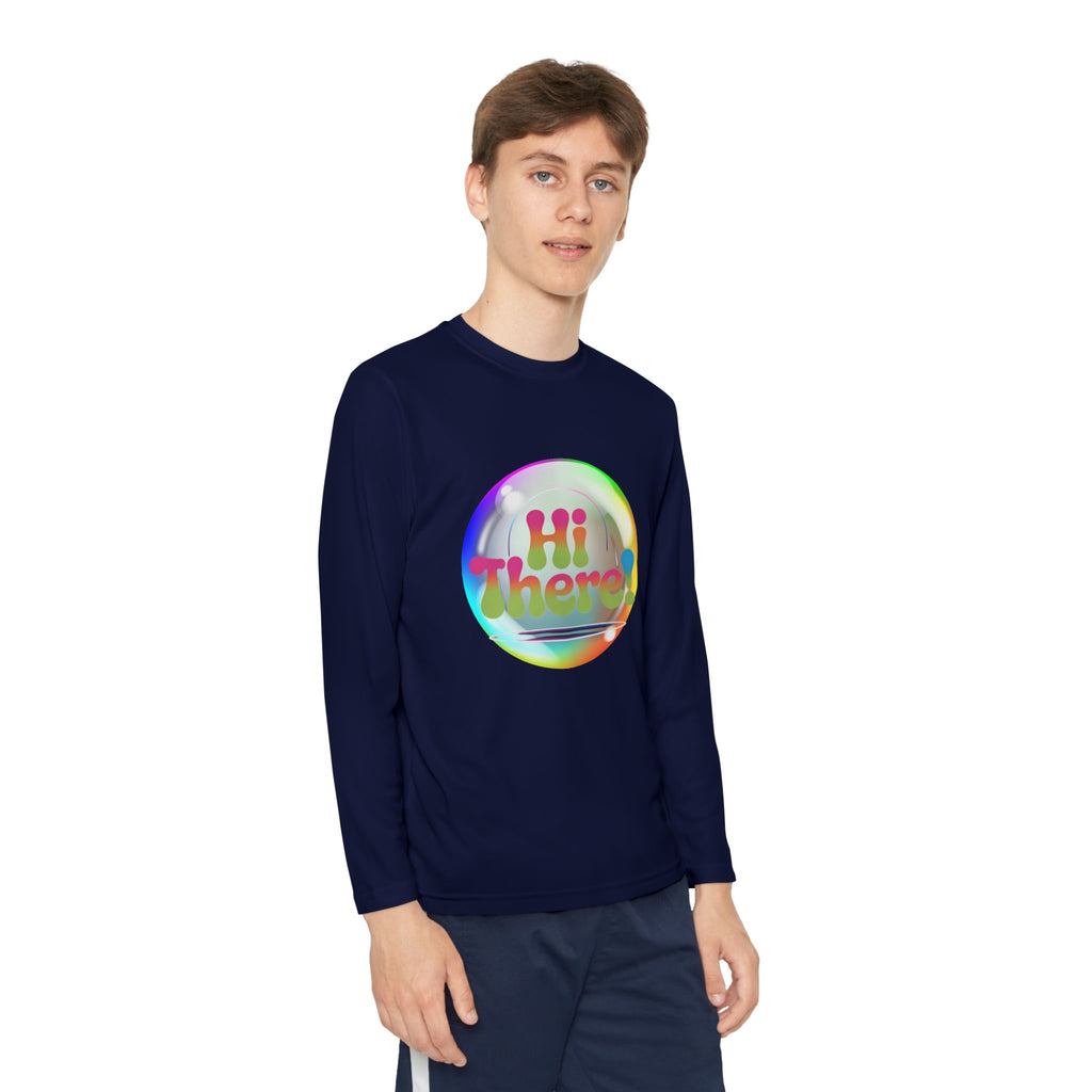 Colorful Youth Long Sleeve Tee, Fun Kids Tee, Rainbow Graphic Shirt, Casual Long Sleeve Top, Playful Apparel for Kids