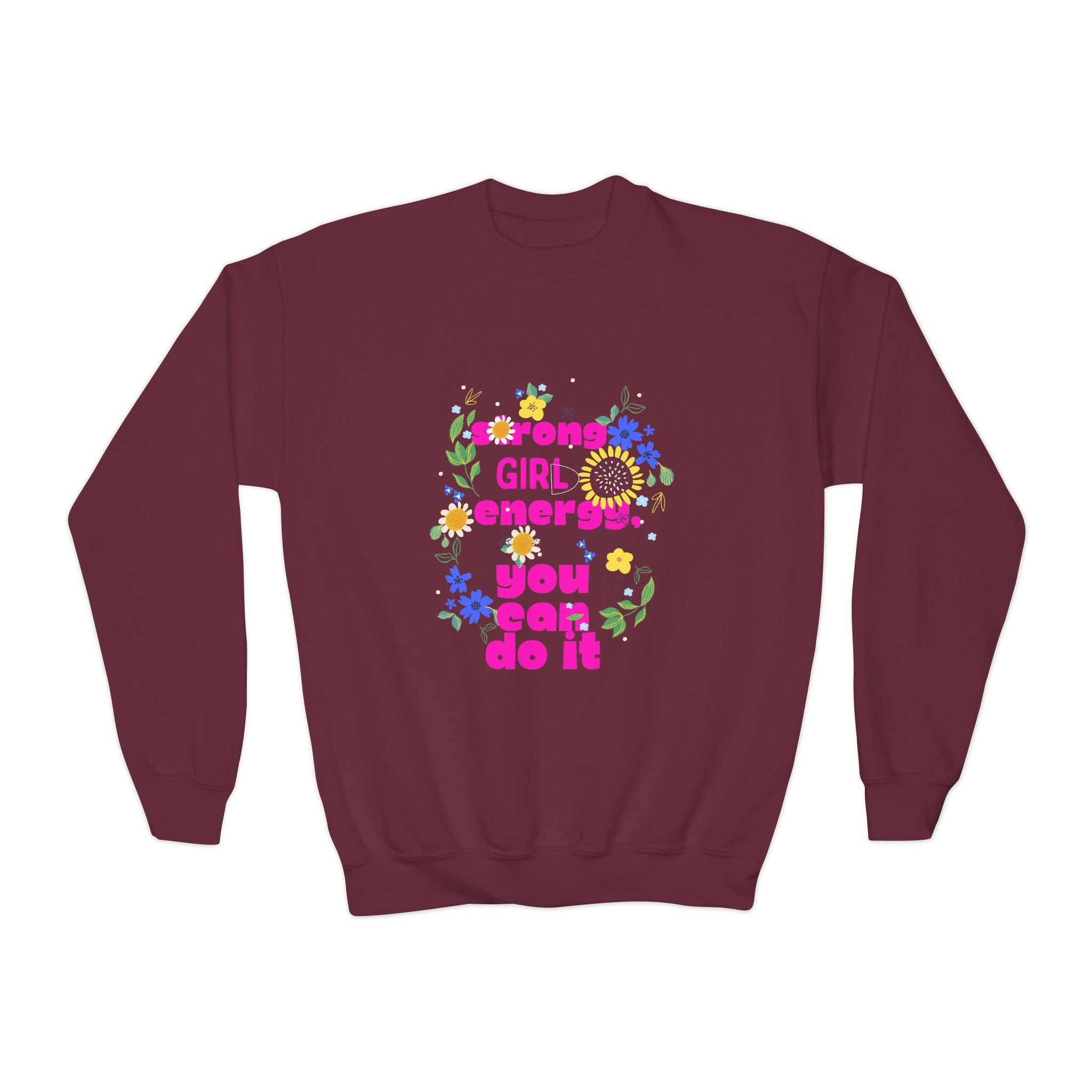 Strong Girl Energy Youth Crewneck Sweatshirt, Motivational Apparel for Girls, Cute Gift for Birthdays, Positive Vibes, Inspirational [...]