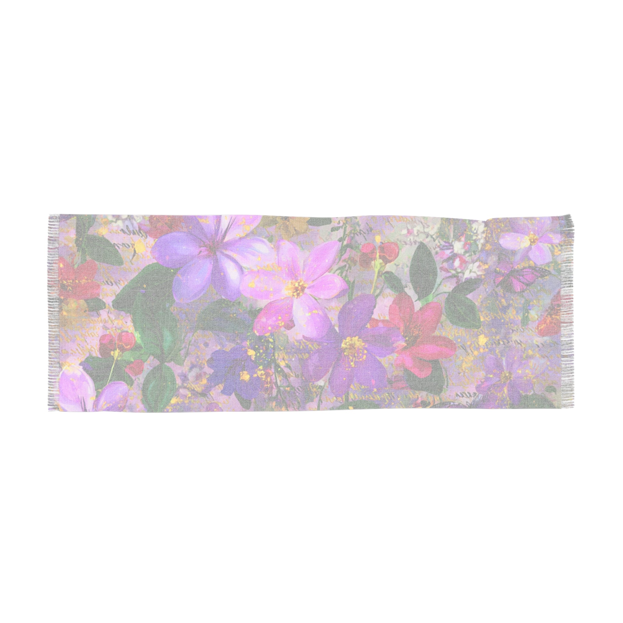 Vibrant Floral Light Scarf, Lightweight Scarf, Spring Accessories, Boho Chic Wrap, Gift for Her, Summer Fashion