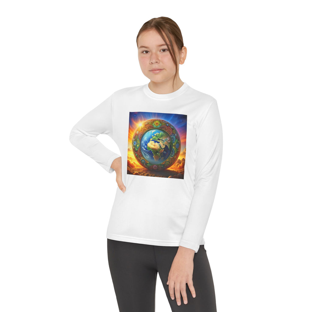T-Shirt - Youth Earth-Inspired Long Sleeve Shirt Printify
