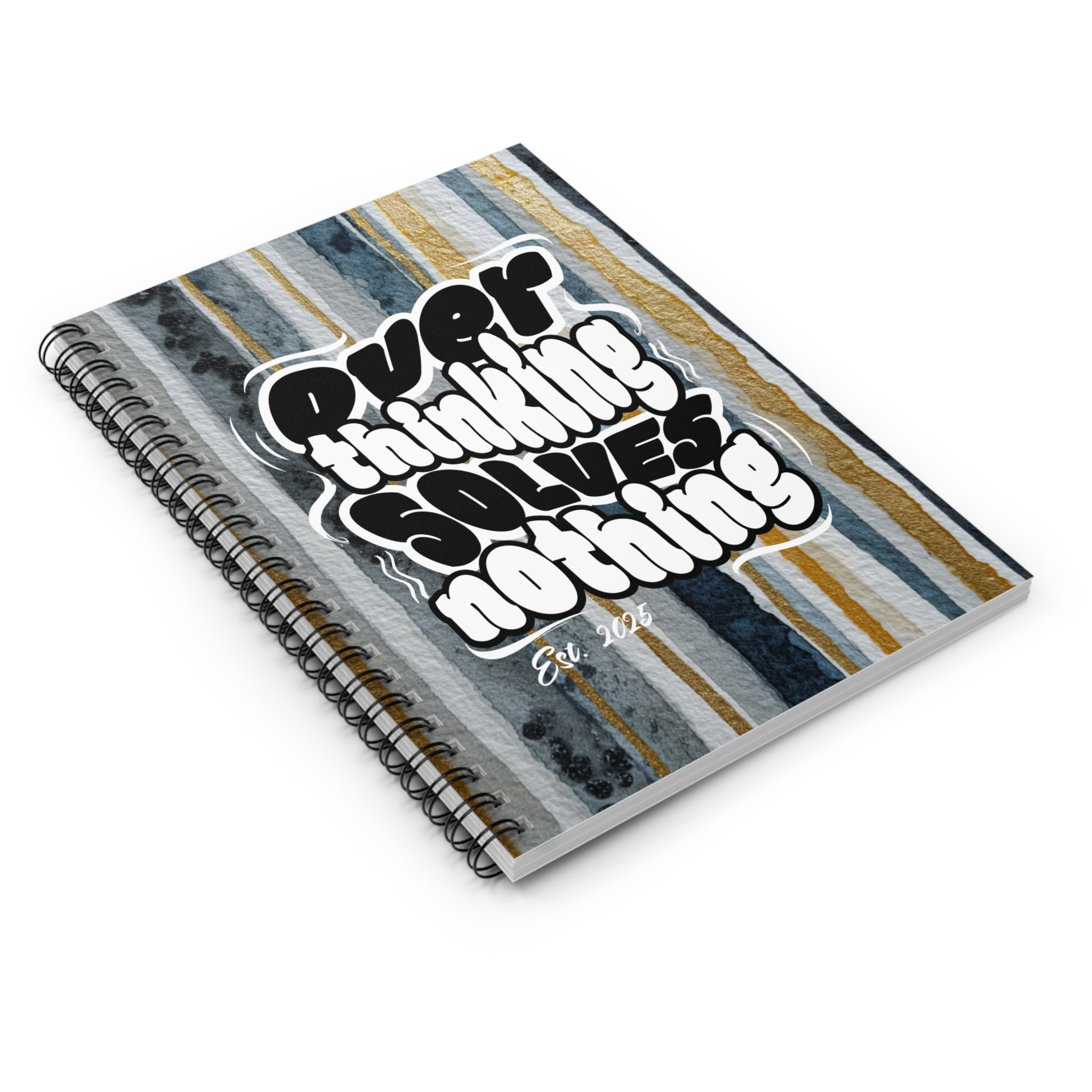 Overthinking Solves Nothing Notebook | Motivational Spiral Notebook for Students, Journaling, Gifts, School Supplies, Note-Taking