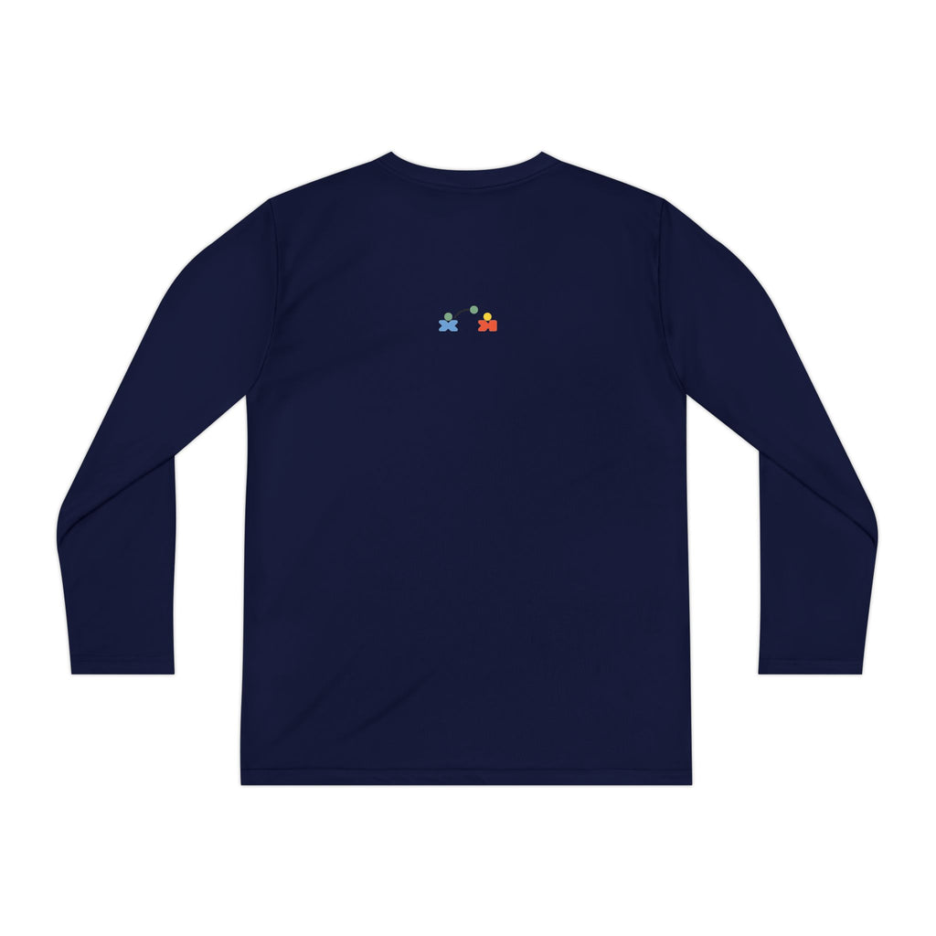 Colorful Youth Long Sleeve Tee, Fun Kids Tee, Rainbow Graphic Shirt, Casual Long Sleeve Top, Playful Apparel for Kids