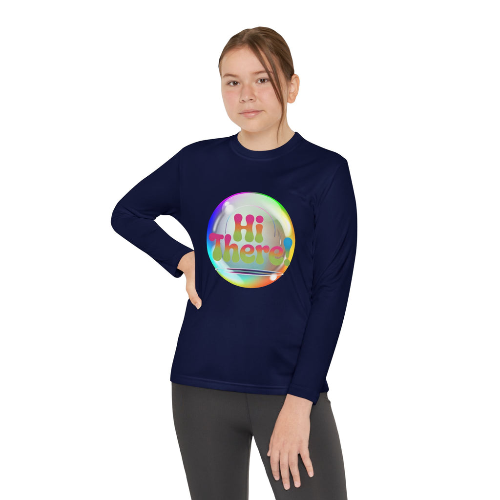 Colorful Youth Long Sleeve Tee, Fun Kids Tee, Rainbow Graphic Shirt, Casual Long Sleeve Top, Playful Apparel for Kids