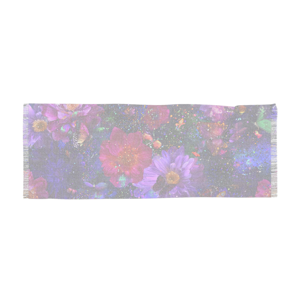 Vibrant Floral Light Scarf, Boho Chic Accessory, Colorful Spring Wrap, Fashionable Gift, Summer Festival Scarf, Unique Lightweight Shawl