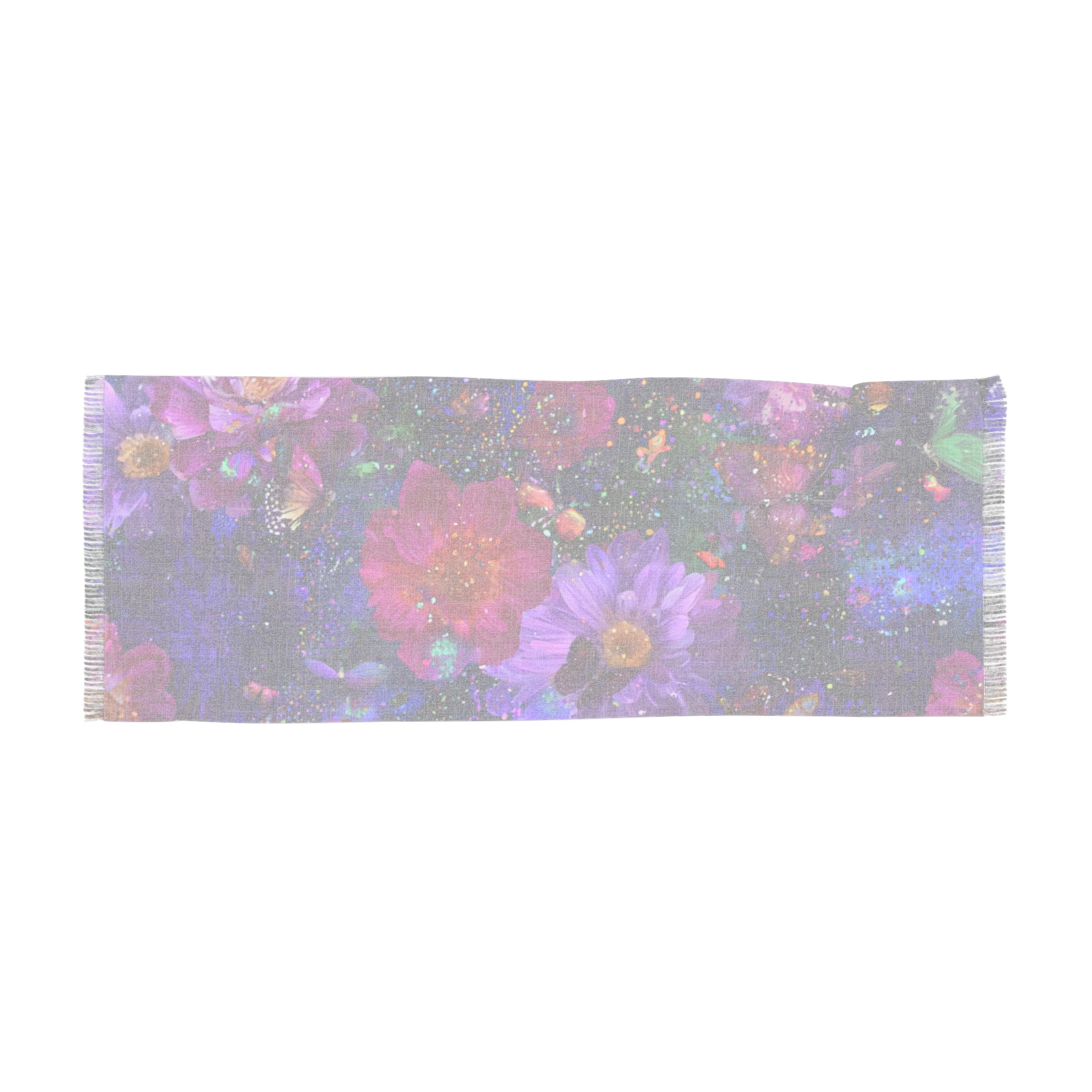 Vibrant Floral Light Scarf, Boho Chic Accessory, Colorful Spring Wrap, Fashionable Gift, Summer Festival Scarf, Unique Lightweight Shawl