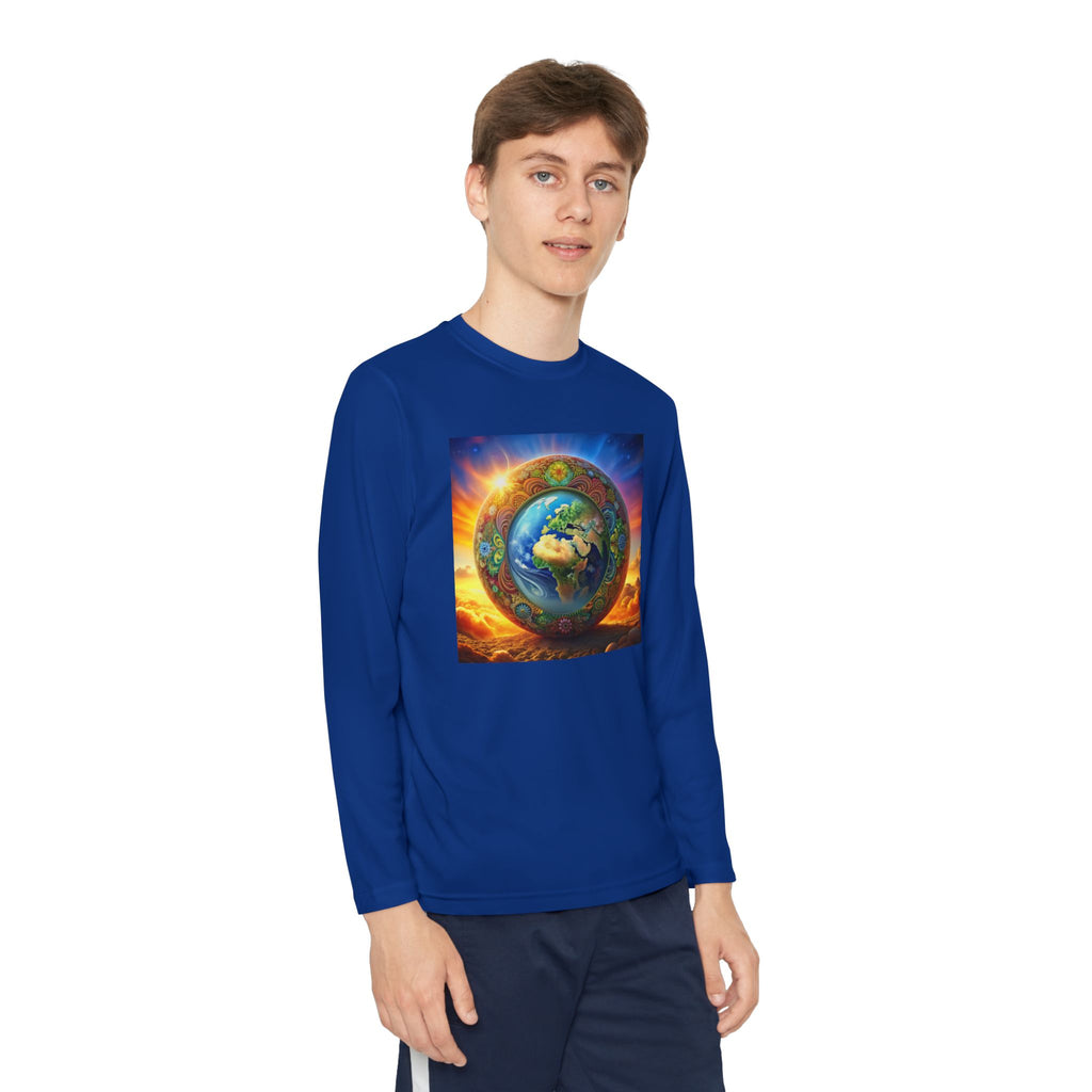 T-Shirt - Youth Earth-Inspired Long Sleeve Shirt Printify