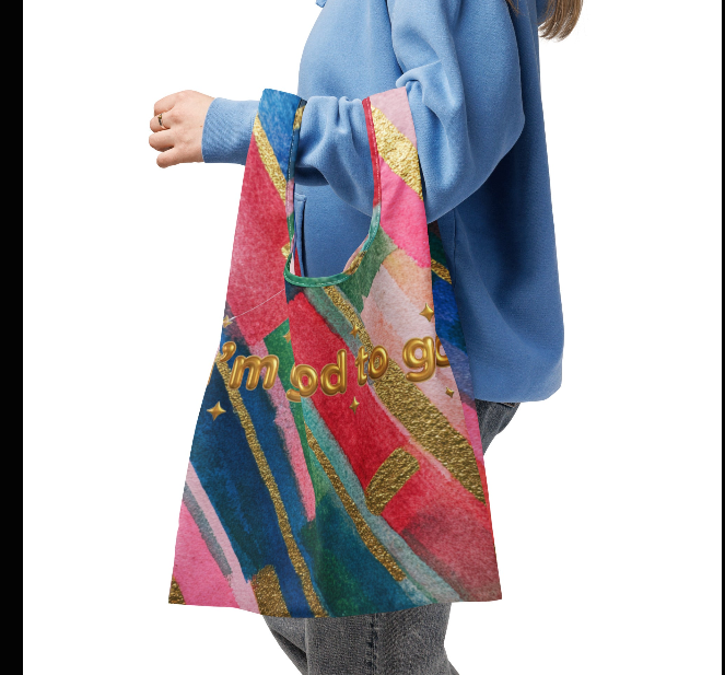 Good To Go" Abstract Art Bag | Reusable & Eco-Friendly | Unique Gift for Her