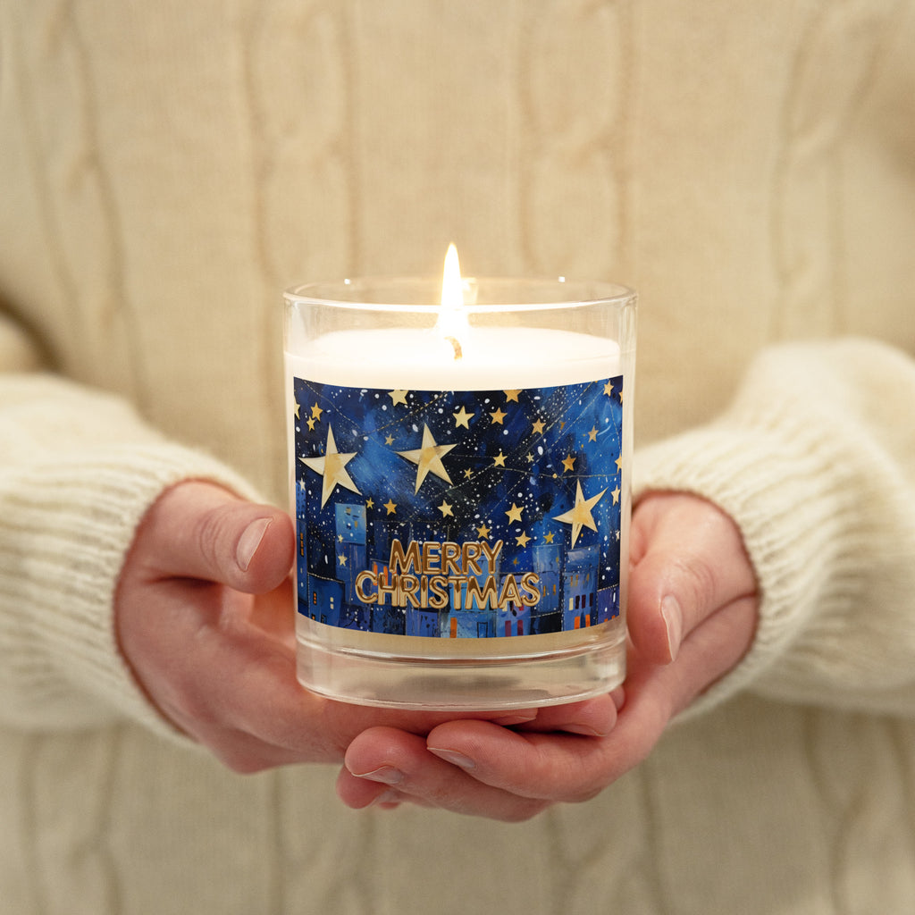 Glass jar soy wax candle -Christmas Glass Jar Candle – Elegant Holiday Home Décor & Warm Glow McXinetje-McXine