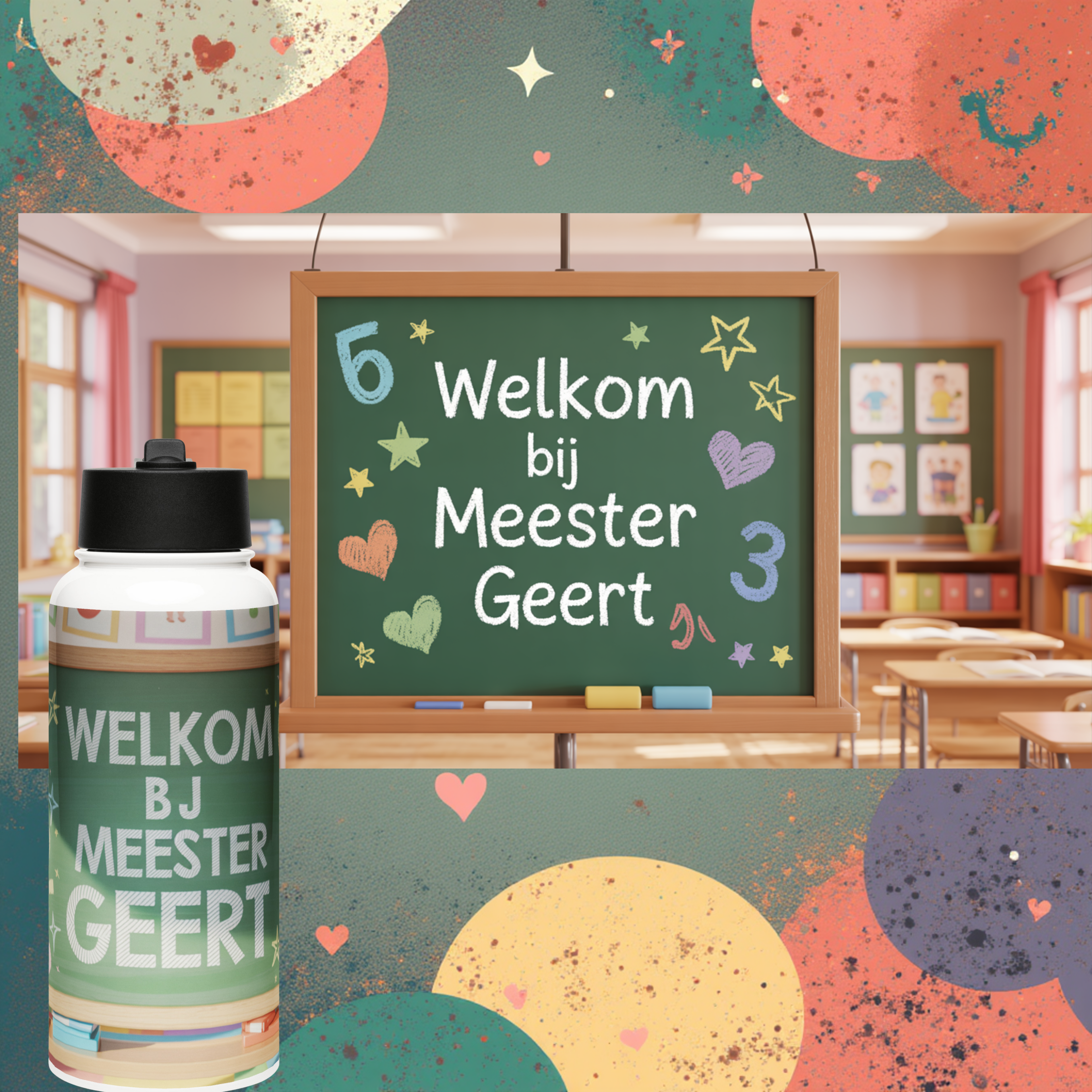 Water bottle - Stainless steel with a straw lid McXinetje-McXine